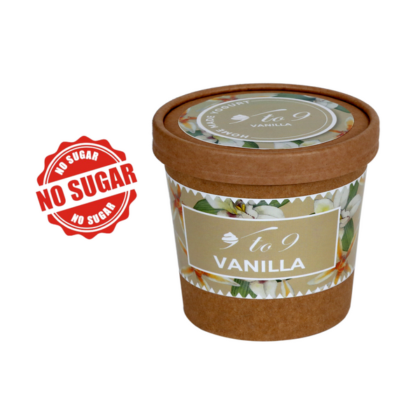 No Sugar VANILLA GREEK YOGURT Nine to Nine Yogurts